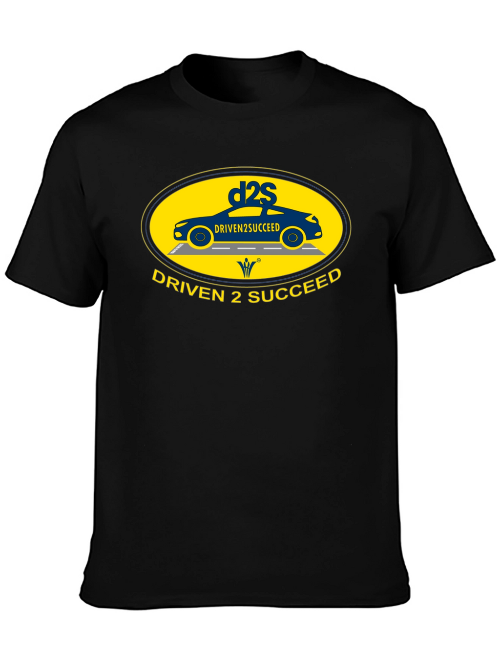Driven 2 Succeed Black T-Shirt with Car Design