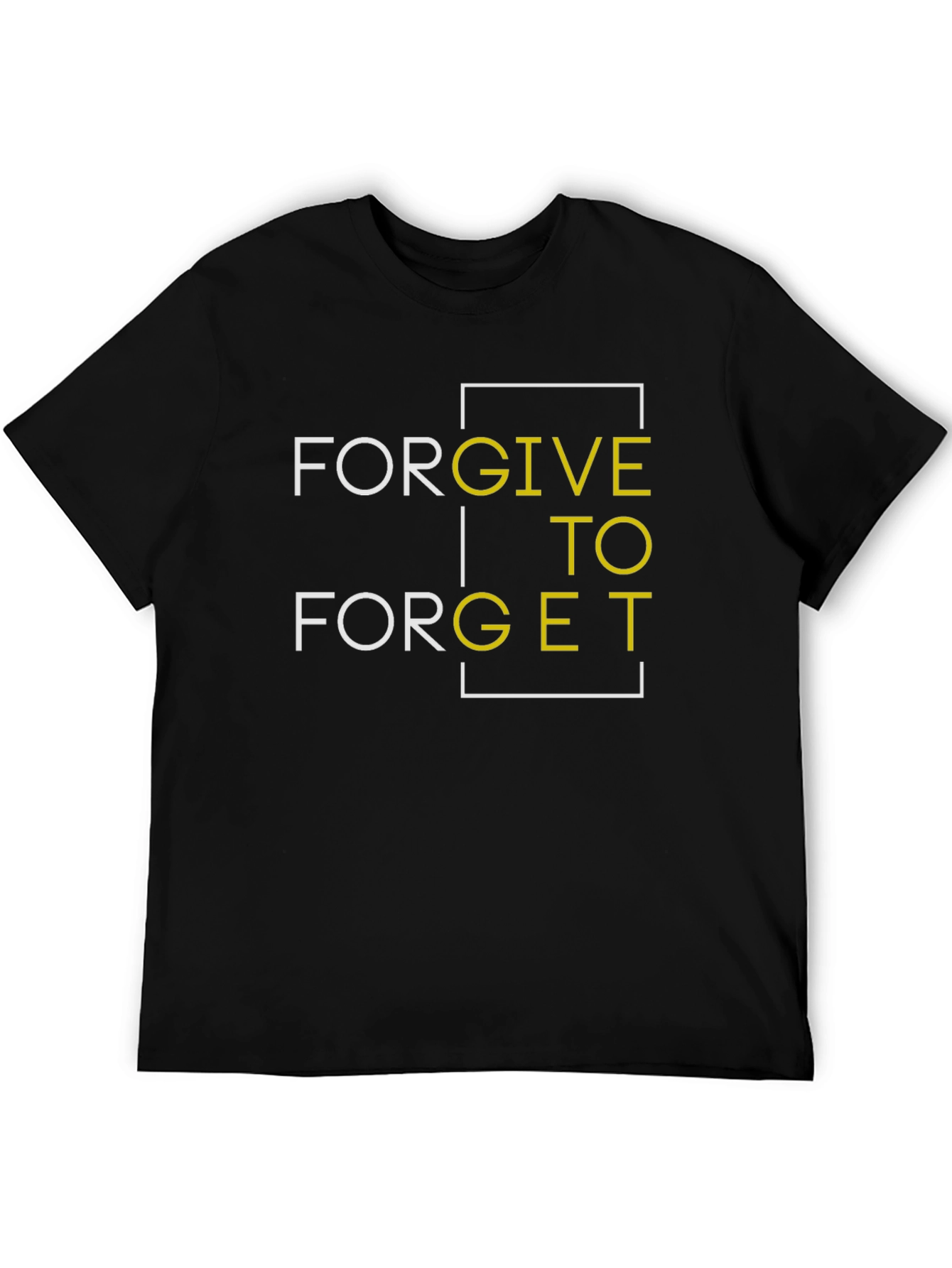 Forgive to Forget Graphic Print Black T-Shirt