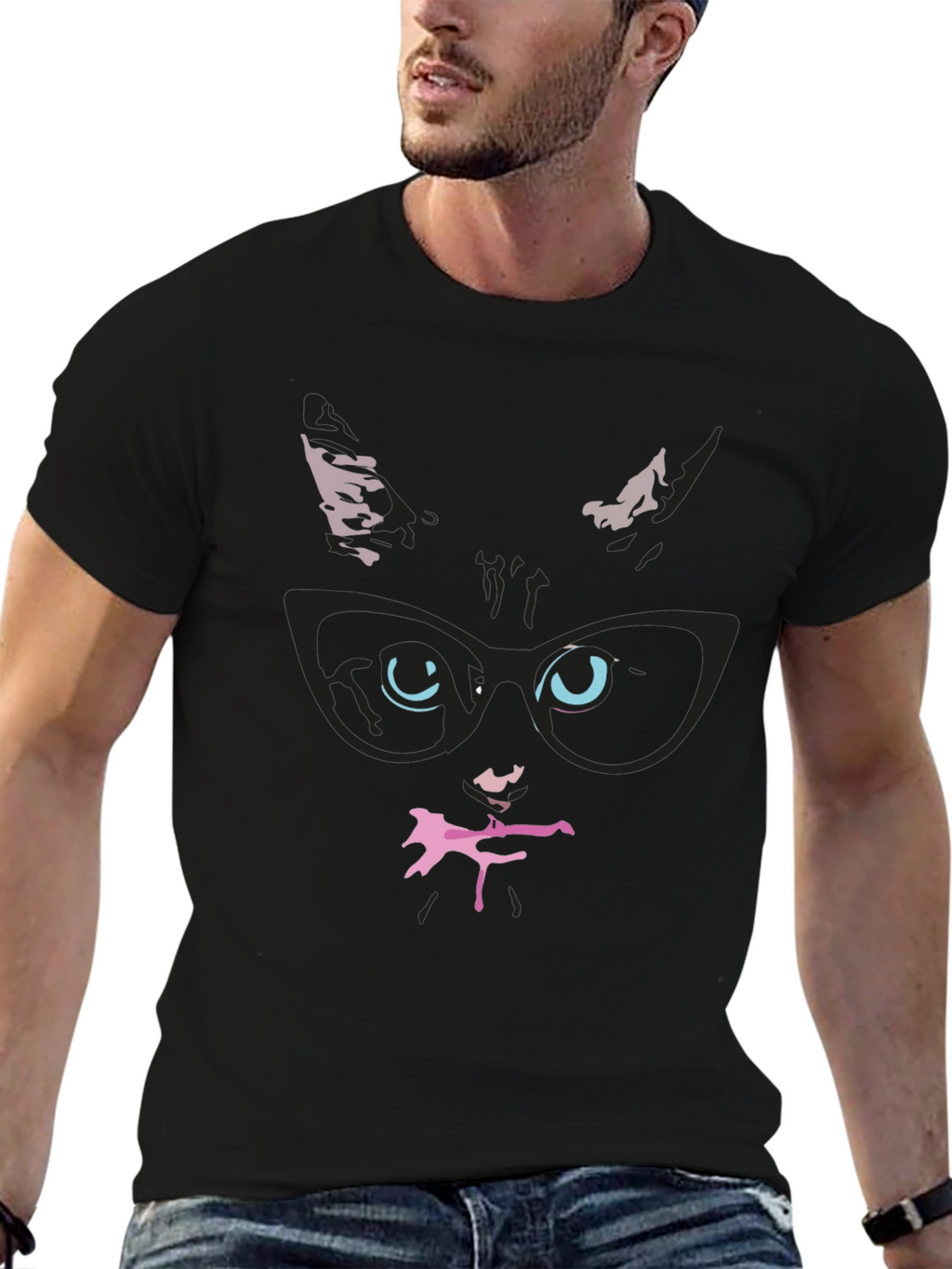 Cool Cat in Glasses T-Shirt