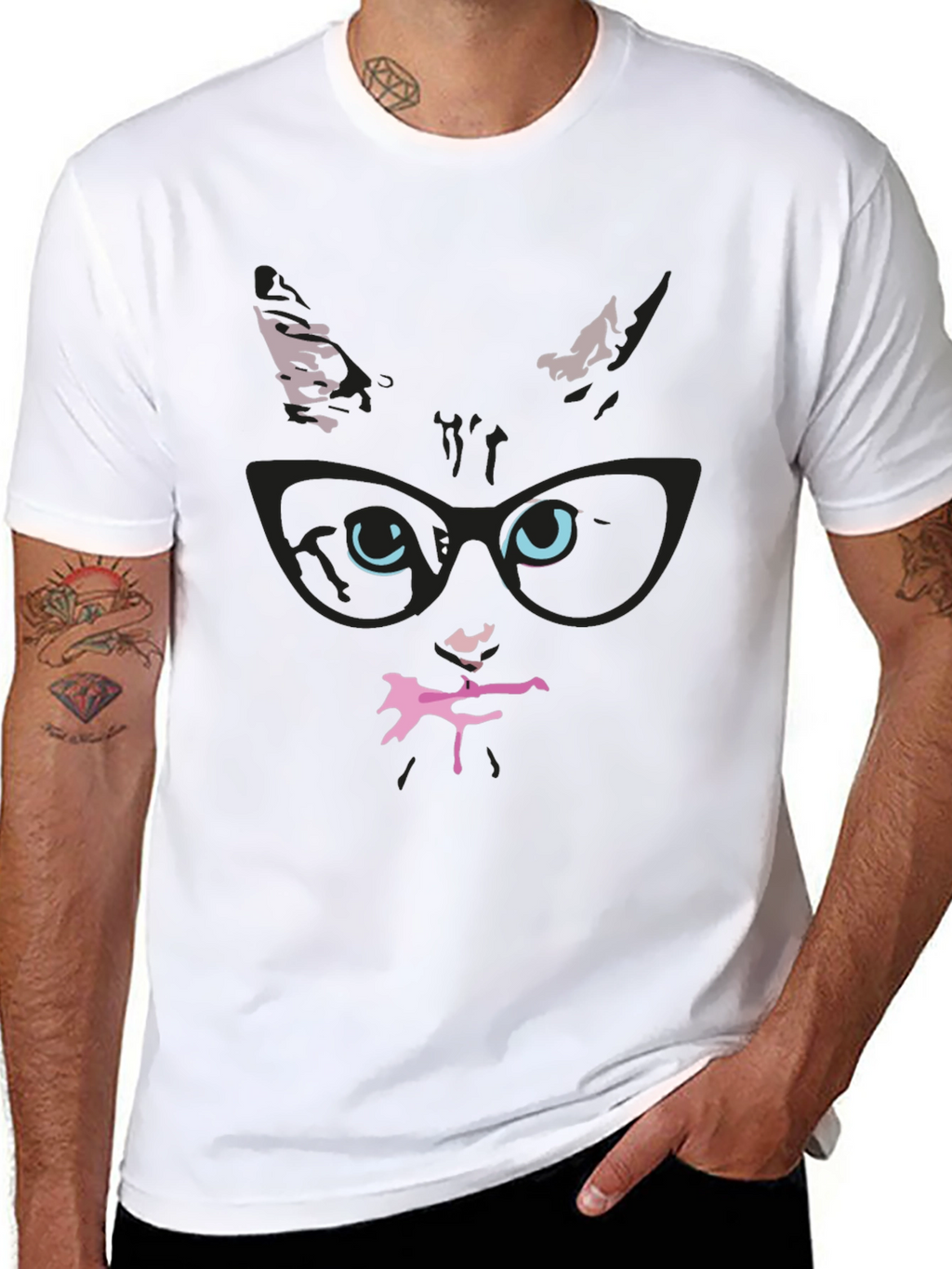 Cool Cat in Glasses T-Shirt