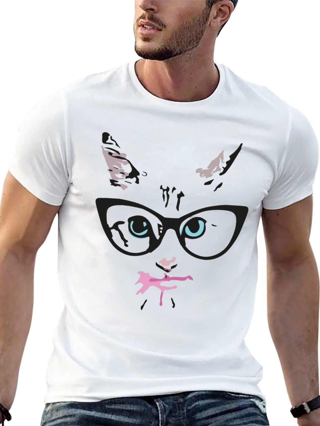 Cool Cat in Glasses T-Shirt