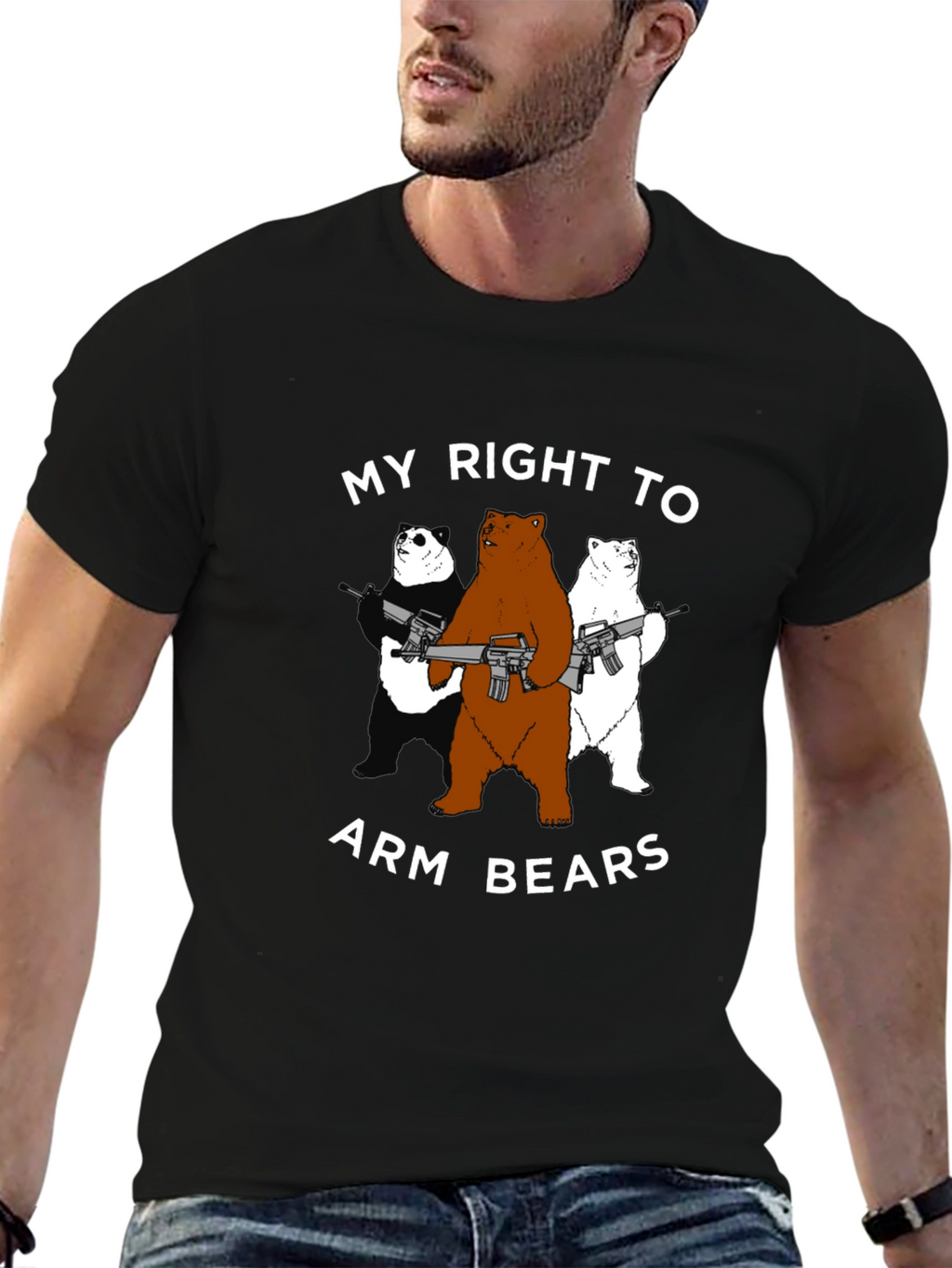 Arm Bears T-Shirt - Funny Graphic Tee