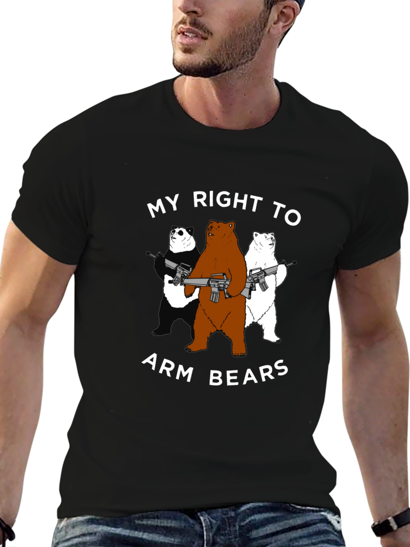 Arm Bears T-Shirt - Funny Graphic Tee