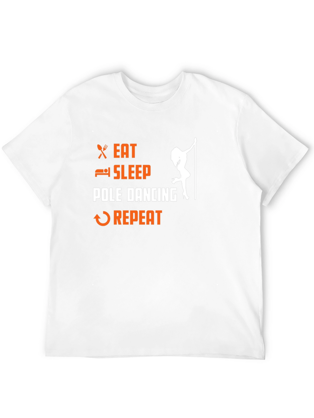 Eat Sleep Pole Dance Repeat Black T-Shirt