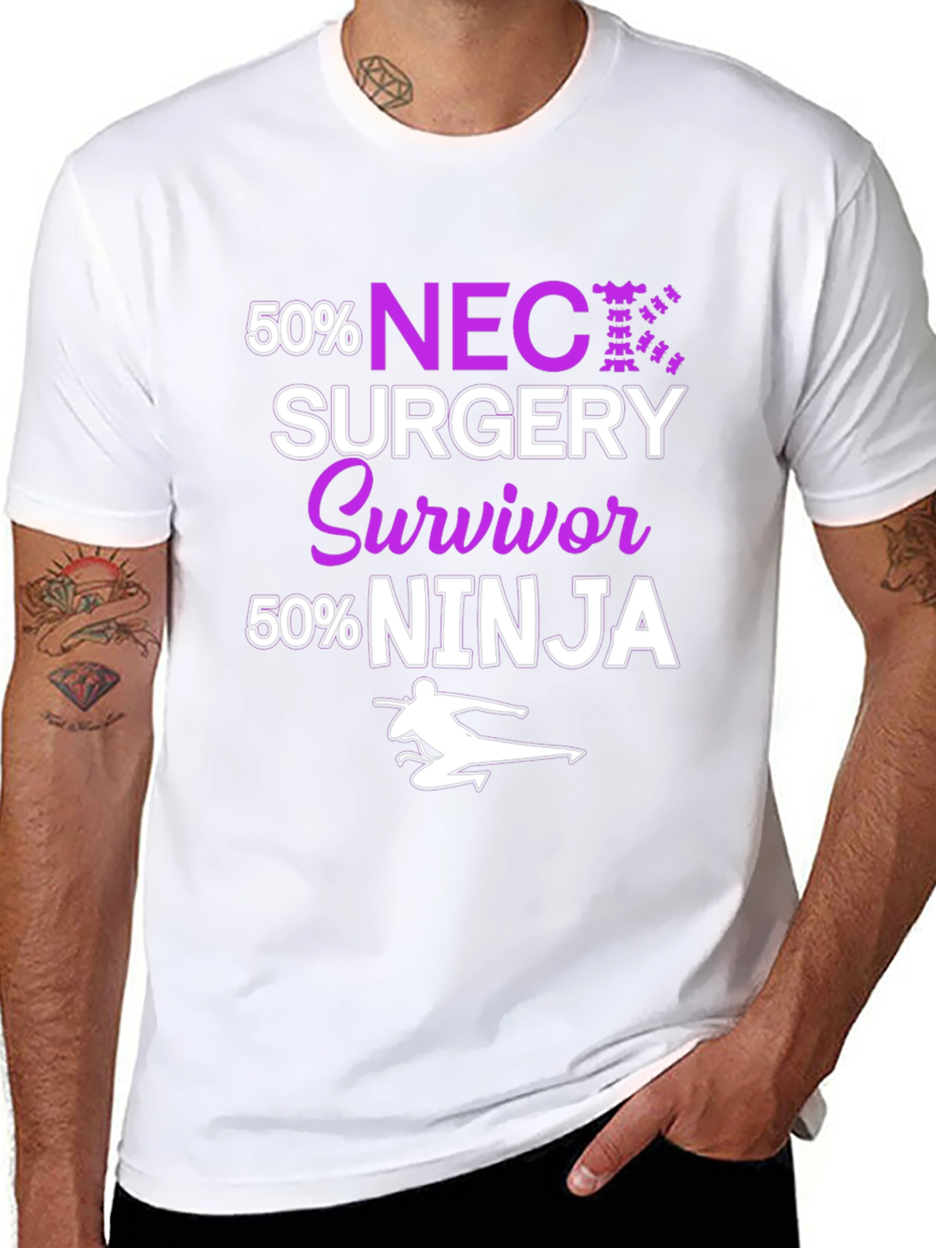 NEC Surgery Survivor Ninja T-Shirt