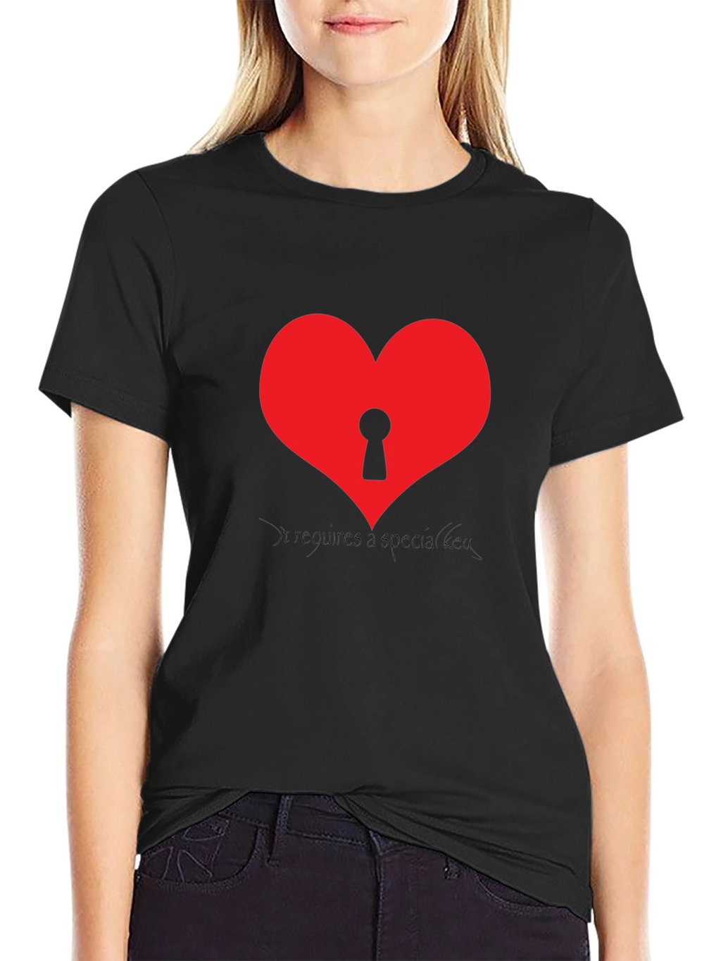 Heart with Keyhole Graphic T-Shirt