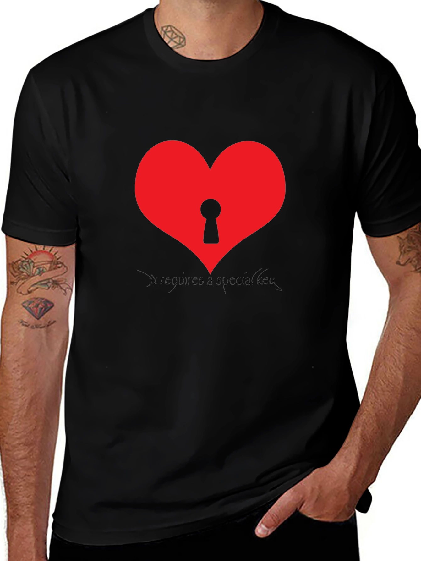 Heart with Keyhole Graphic T-Shirt