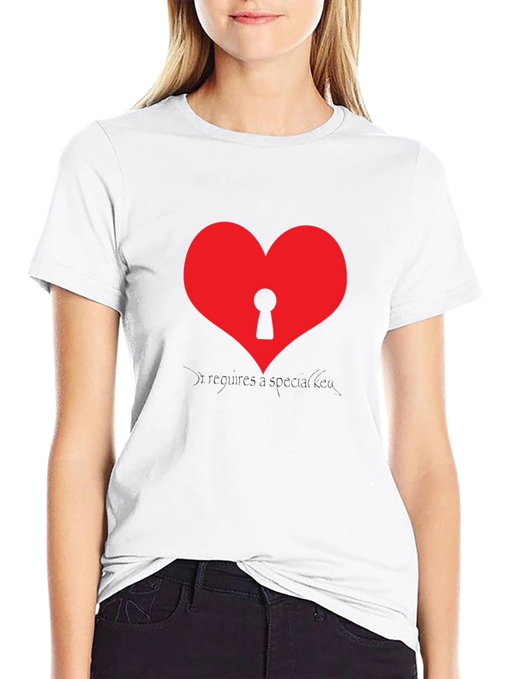 Heart with Keyhole Graphic T-Shirt
