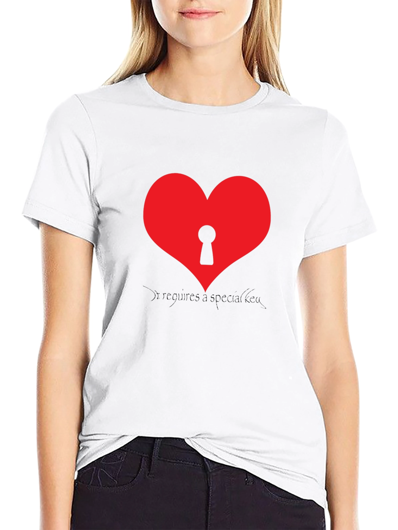 Heart with Keyhole Graphic T-Shirt