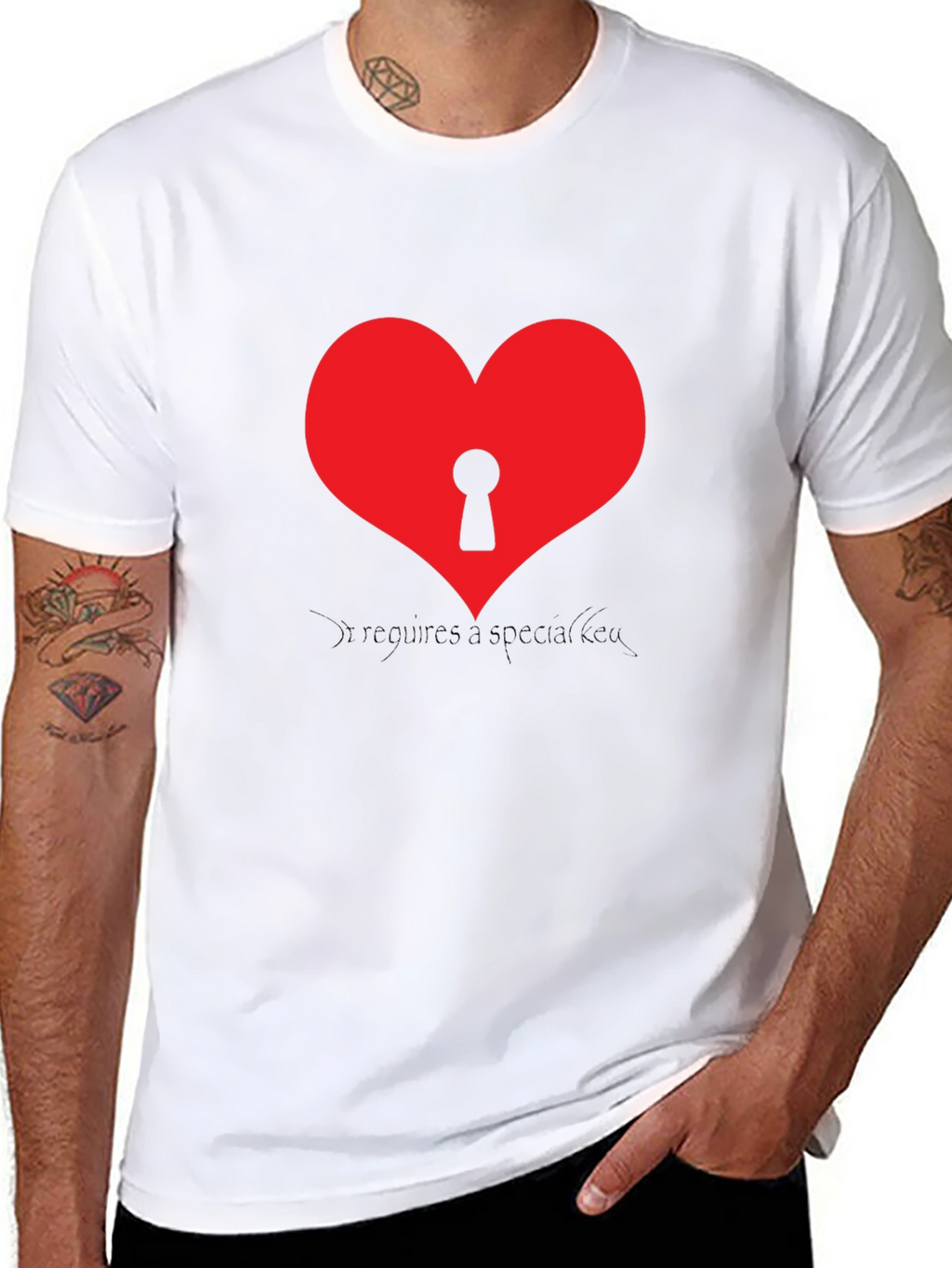 Heart with Keyhole Graphic T-Shirt