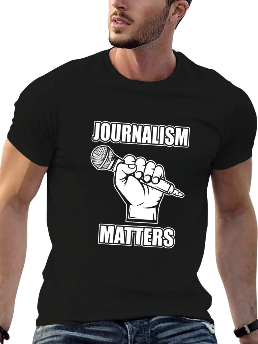 Journalism Matters Black Graphic T-Shirt