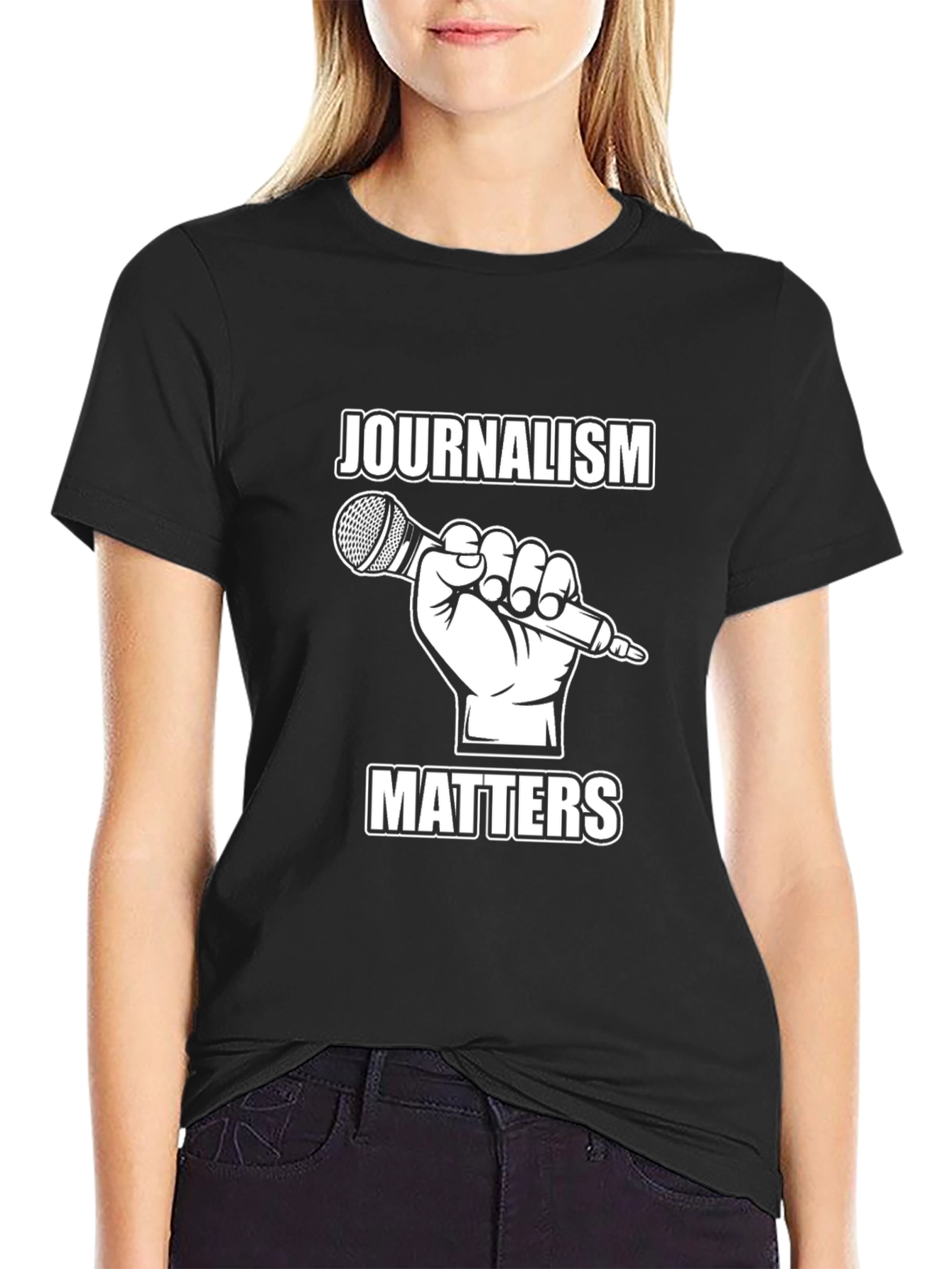 Journalism Matters Black Graphic T-Shirt