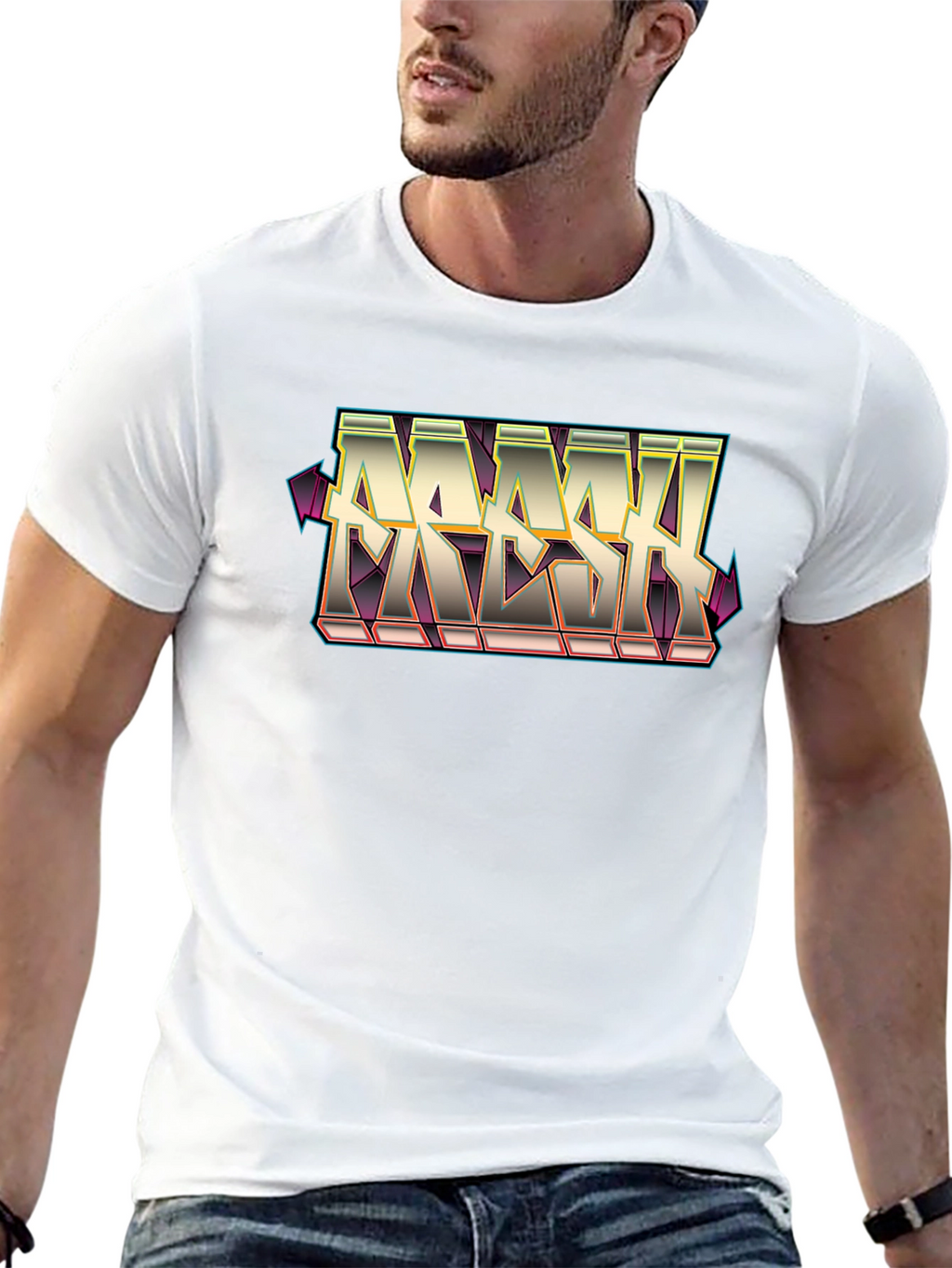 Fresh Graphic Tee - Street Style Black Cotton T-Shirt