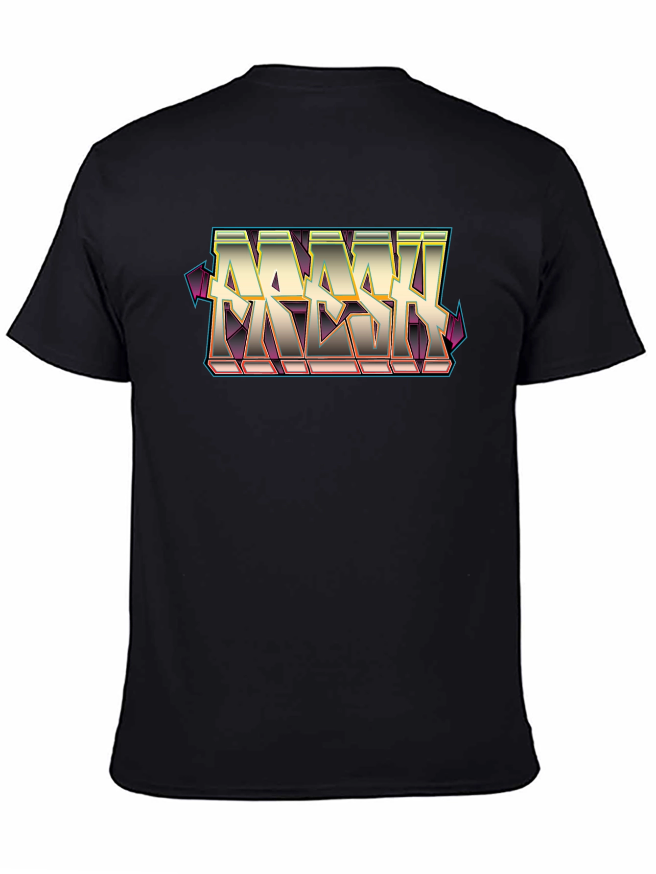 Fresh Graphic Tee - Street Style Black Cotton T-Shirt