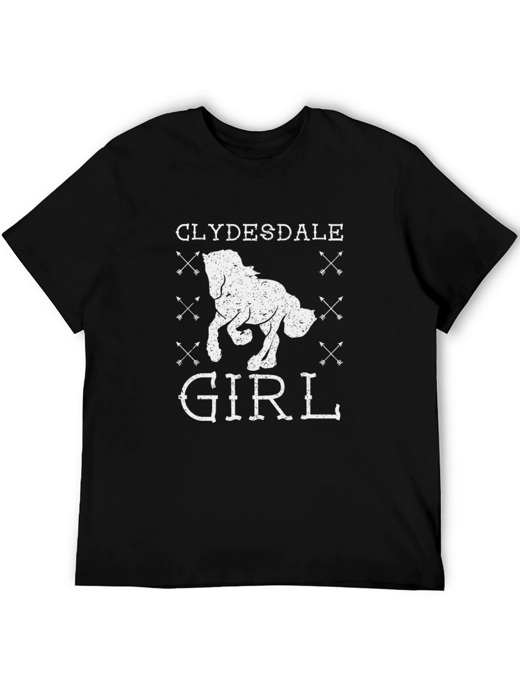 Clydesdale Girl Graphic Tee - Black Unisex T-Shirt
