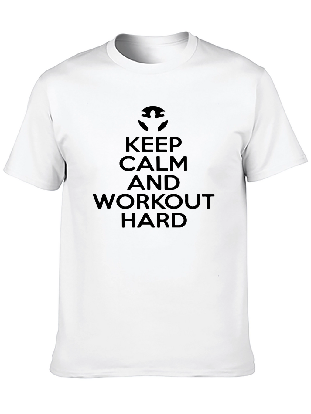 Keep Calm & Workout Hard Black Graphic T-Shirt