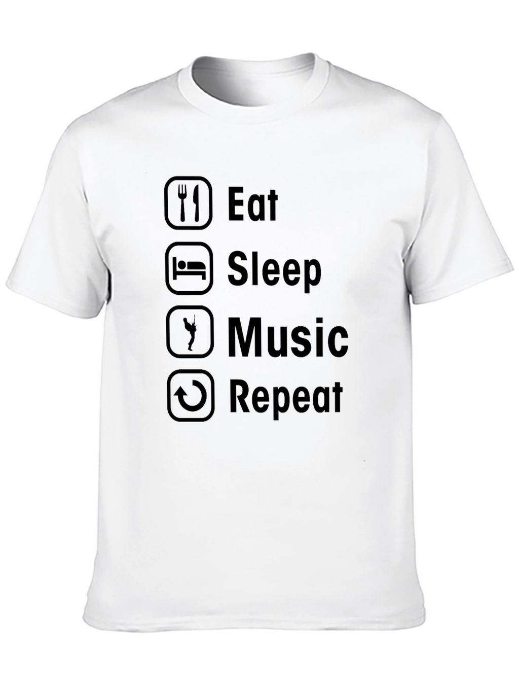 Eat Sleep Music Repeat Graphic Tee