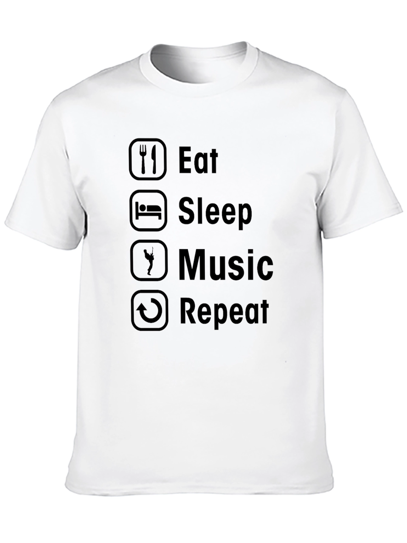 Eat Sleep Music Repeat Graphic Tee