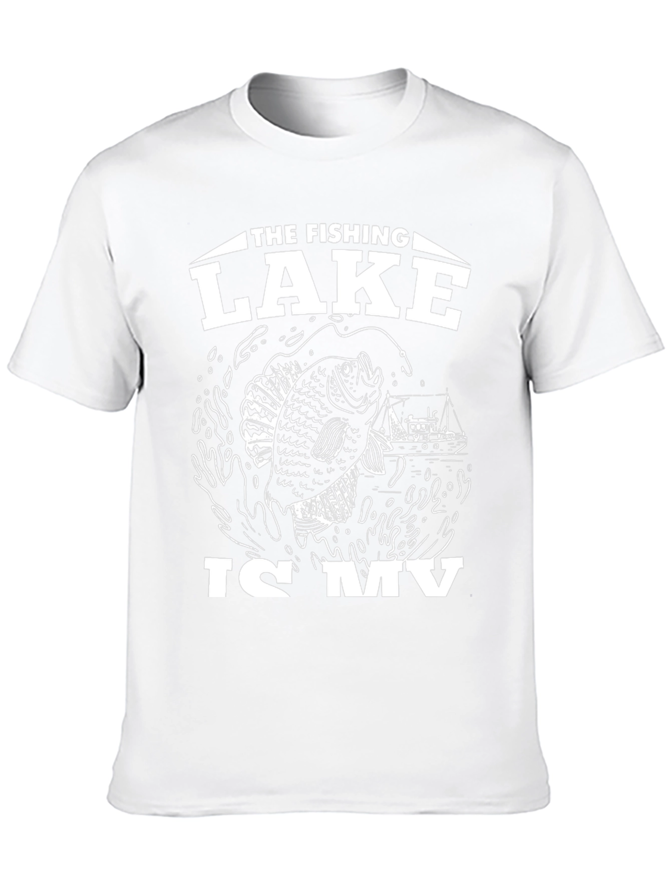 Fishing Lake Graphic Tee - Black