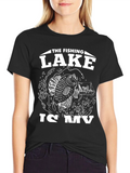 Fishing Lake Graphic Tee - Black
