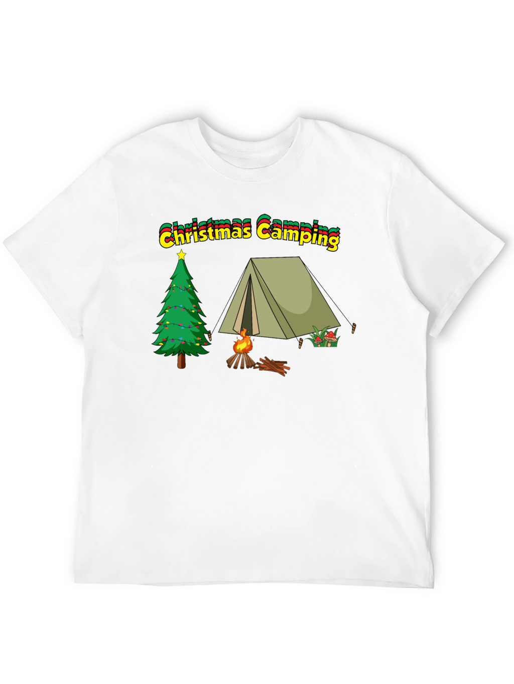 Christmas Camping T-Shirt - Holiday Outdoor Adventure