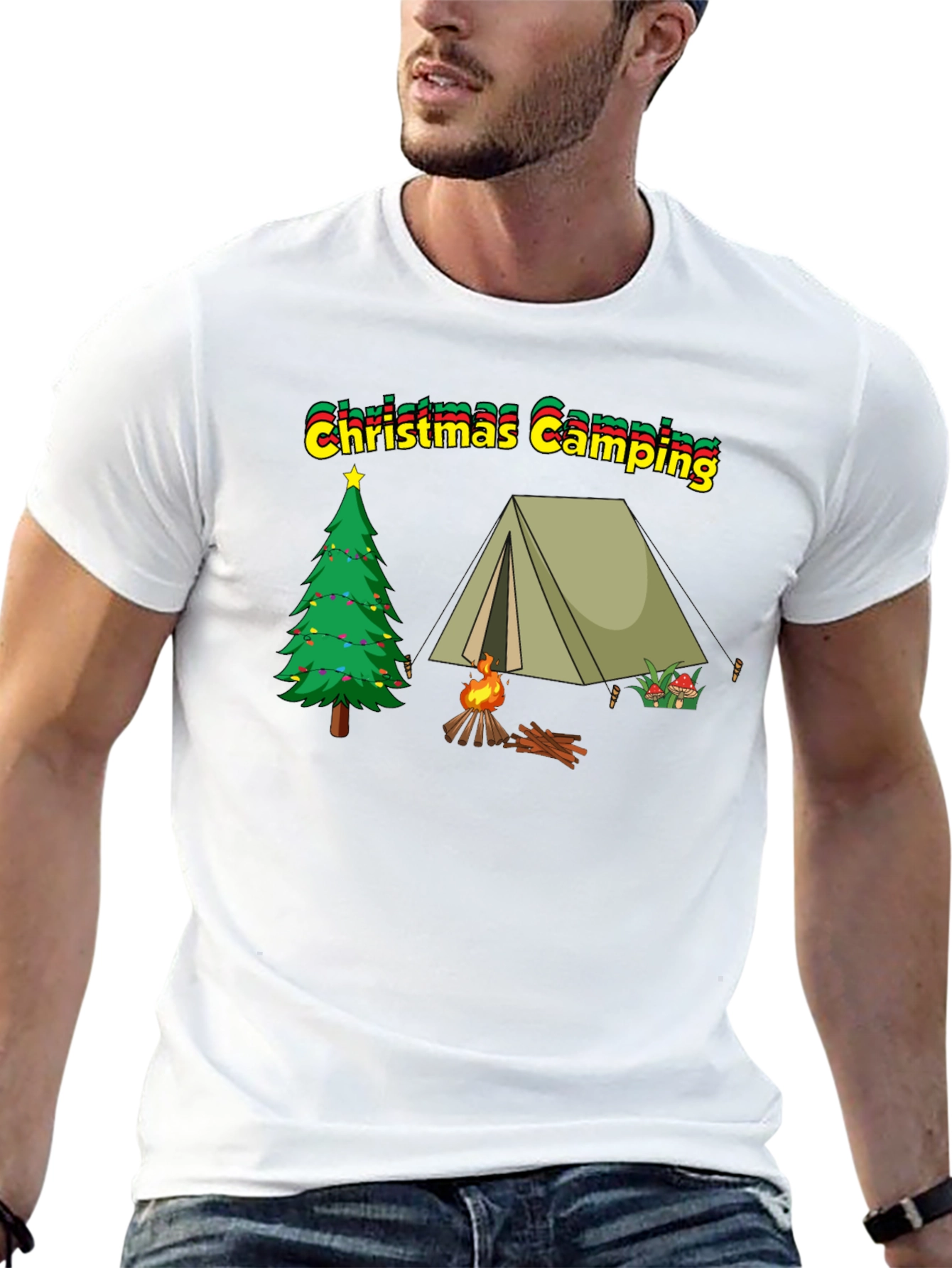 Christmas Camping T-Shirt - Holiday Outdoor Adventure