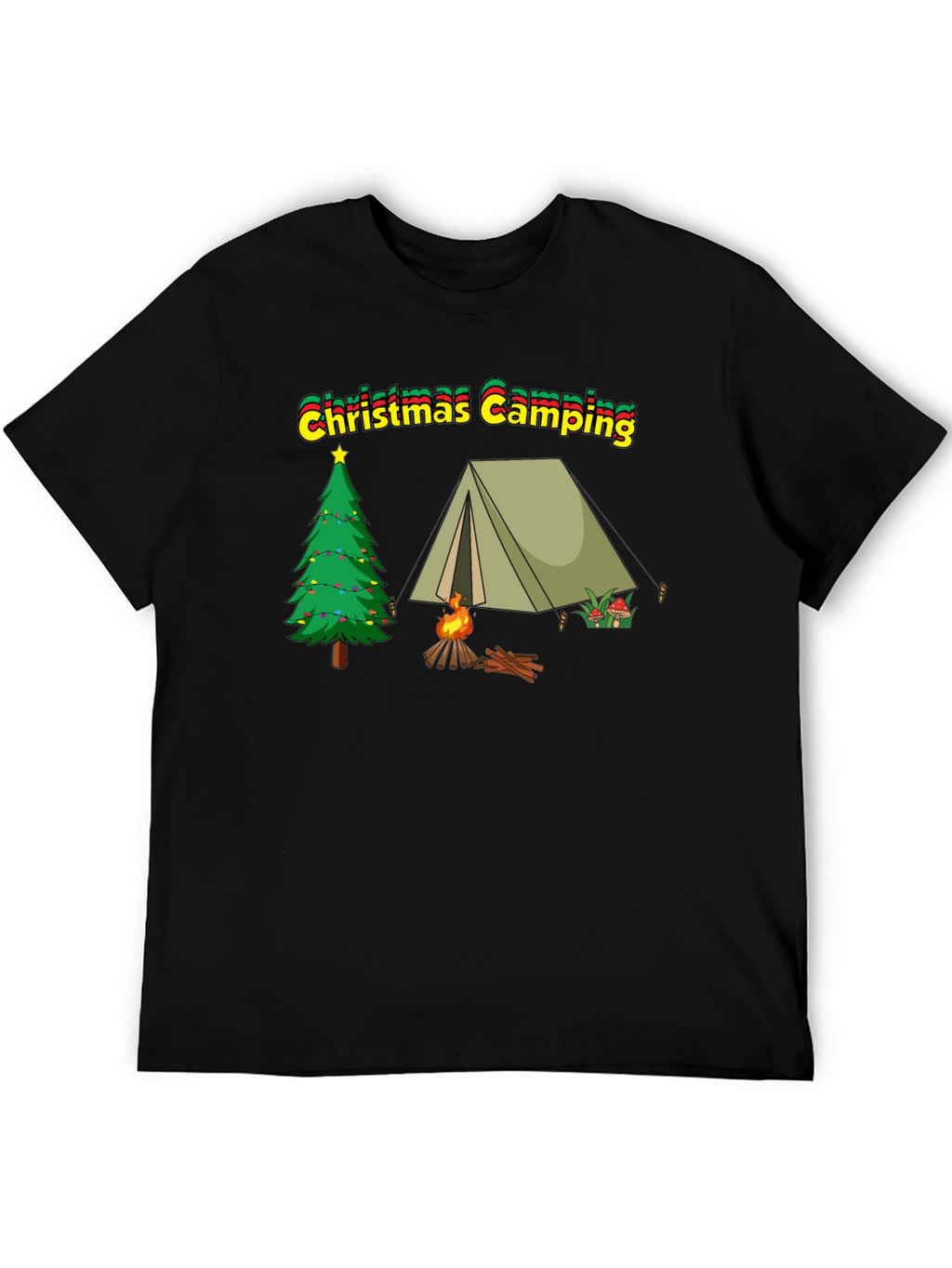 Christmas Camping T-Shirt - Holiday Outdoor Adventure