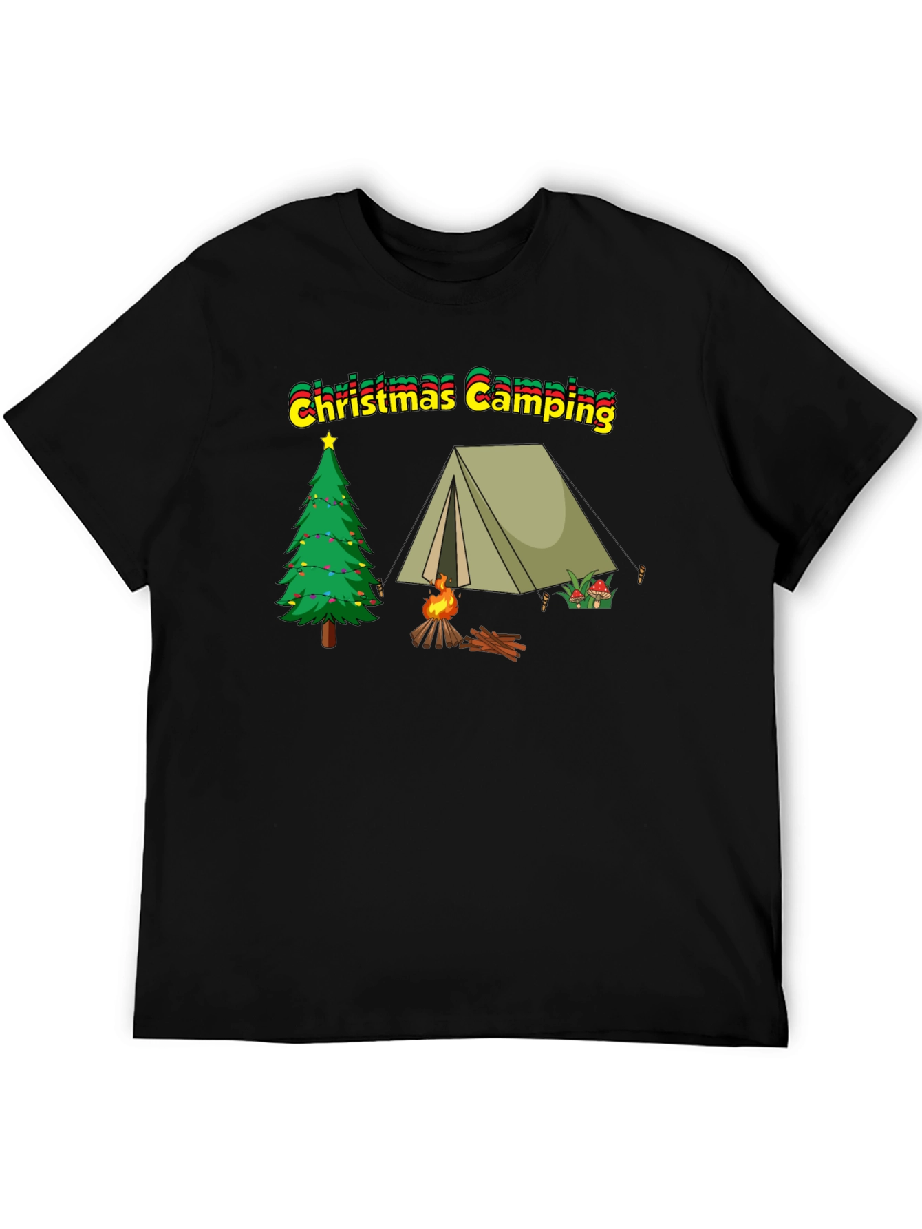 Christmas Camping T-Shirt - Holiday Outdoor Adventure