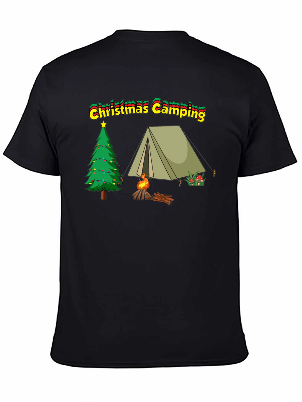 Christmas Camping T-Shirt - Holiday Outdoor Adventure
