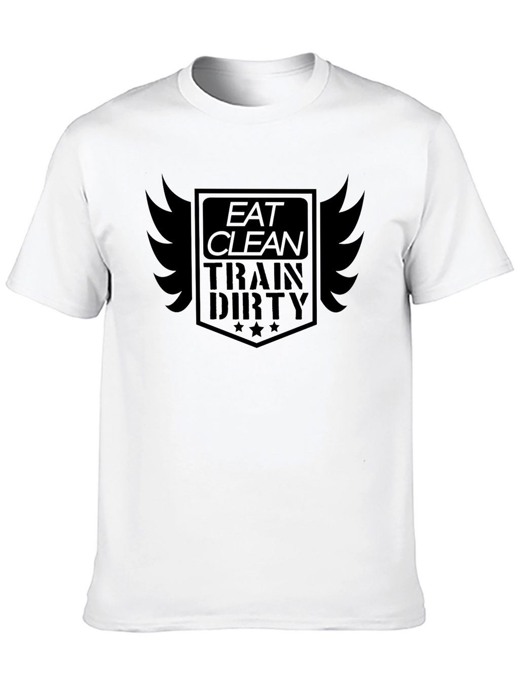 Eat Clean Train Dirty Mens Black T-Shirt