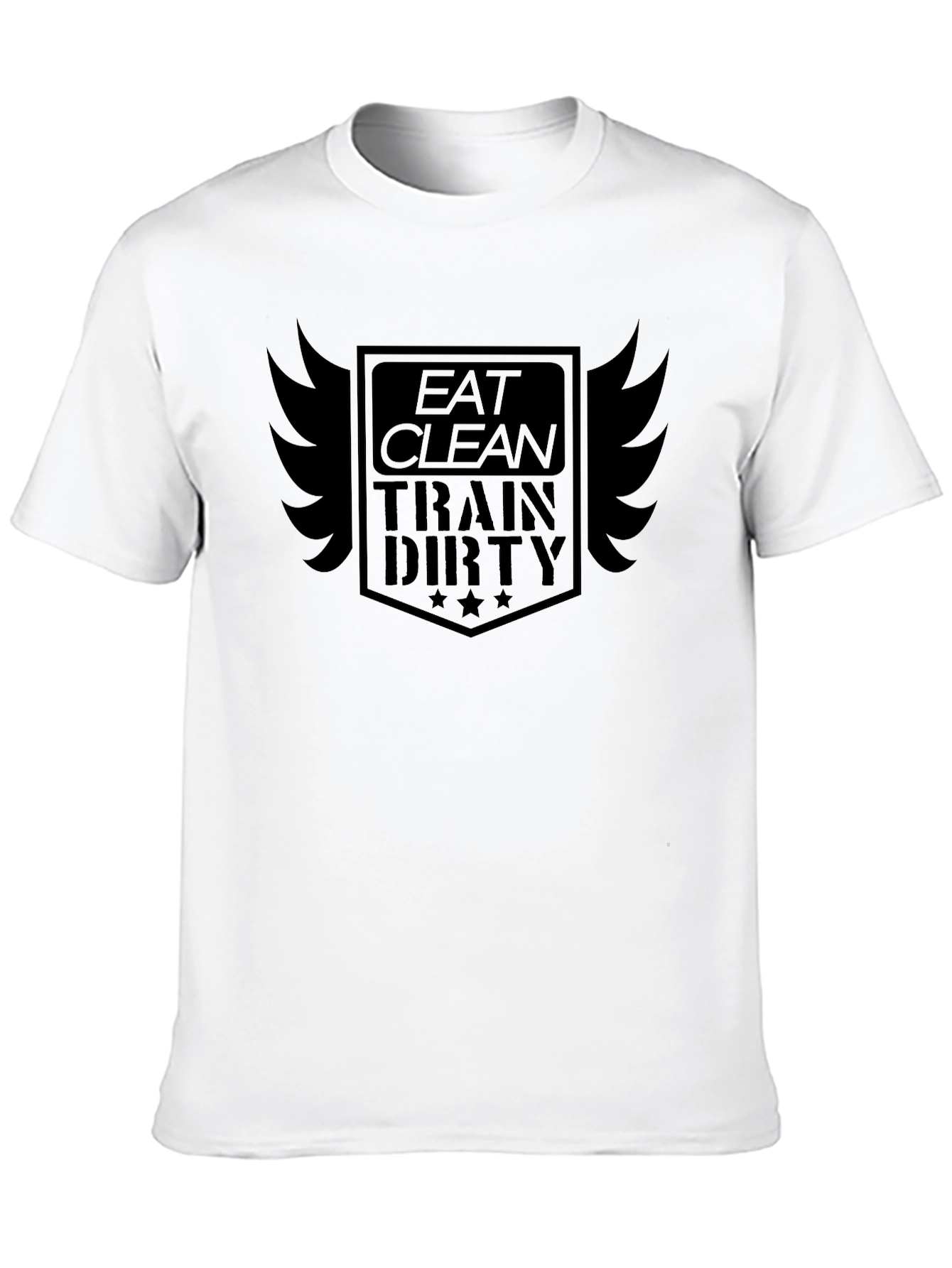Eat Clean Train Dirty Mens Black T-Shirt