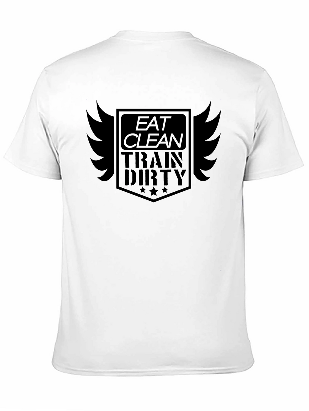 Eat Clean Train Dirty Mens Black T-Shirt