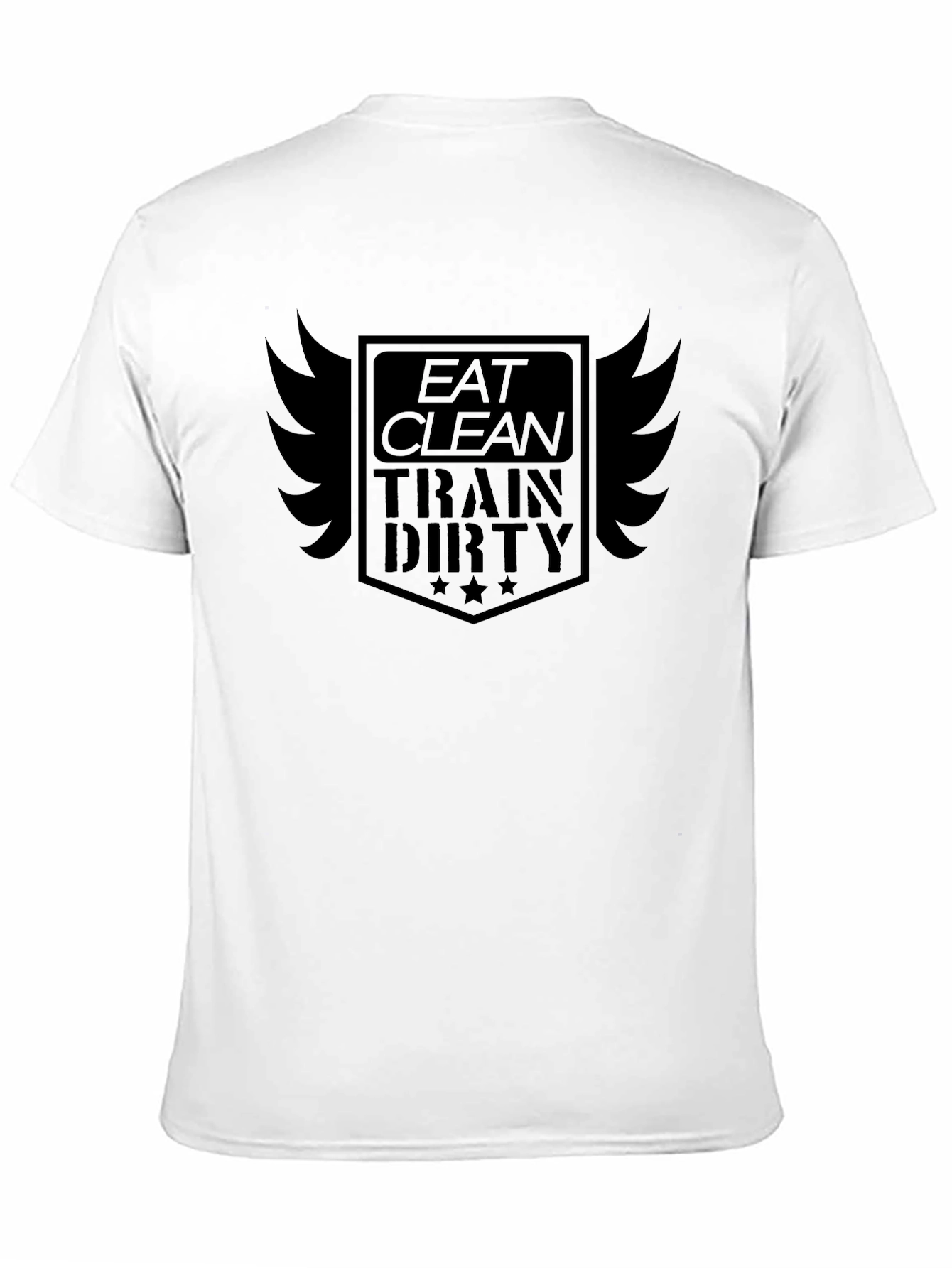 Eat Clean Train Dirty Mens Black T-Shirt