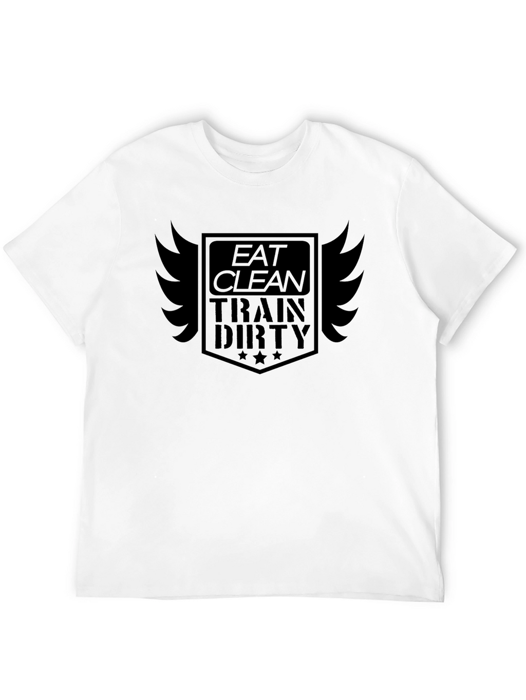 Eat Clean Train Dirty Mens Black T-Shirt