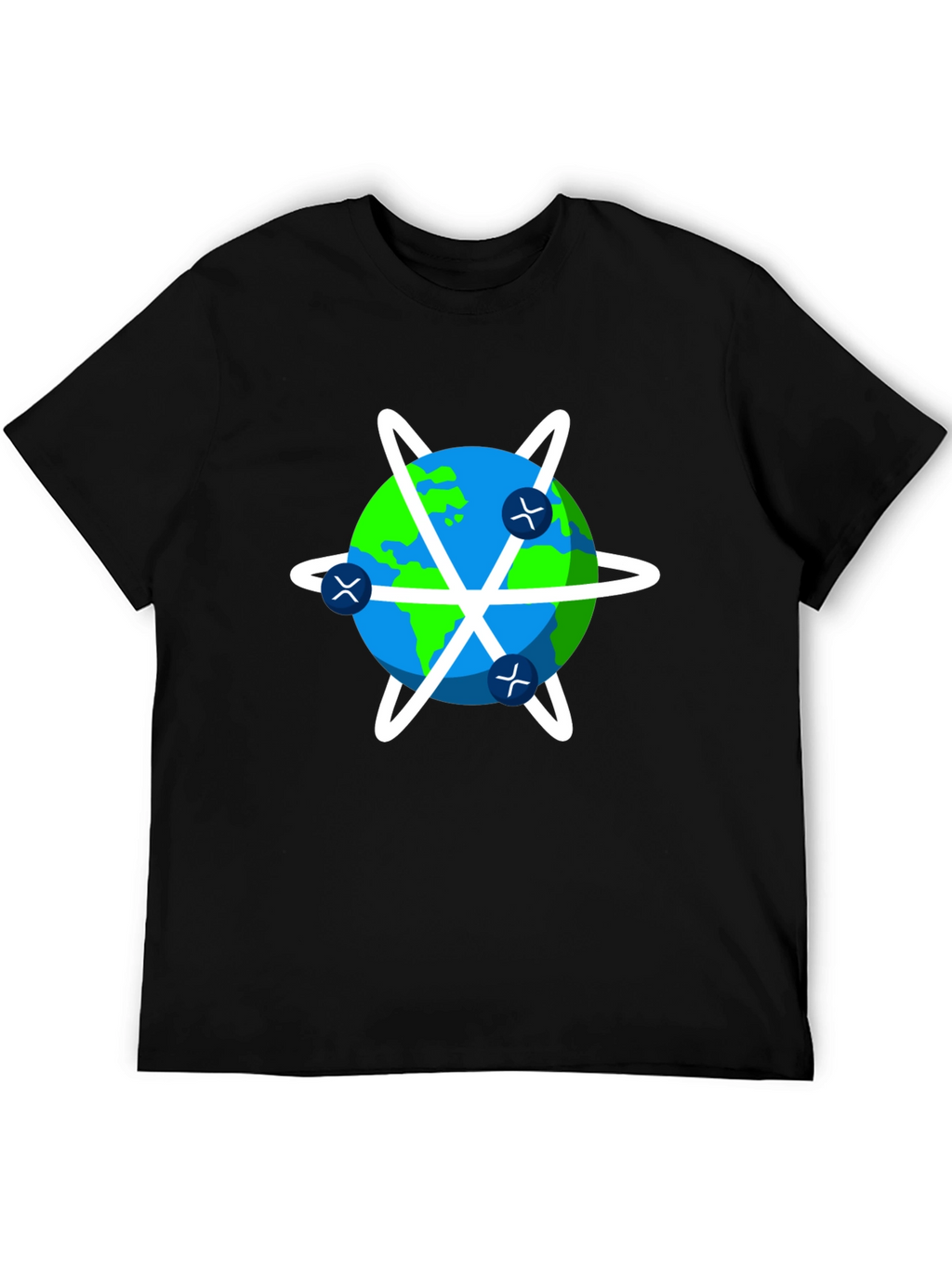 Global Network T-Shirt - Black Cotton Graphic Tee