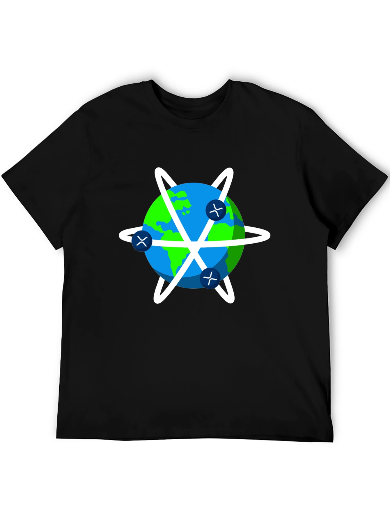 Global Network T-Shirt - Black Cotton Graphic Tee