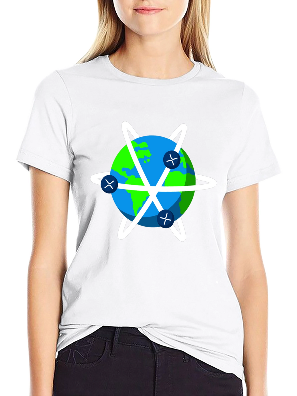Global Network T-Shirt - Black Cotton Graphic Tee