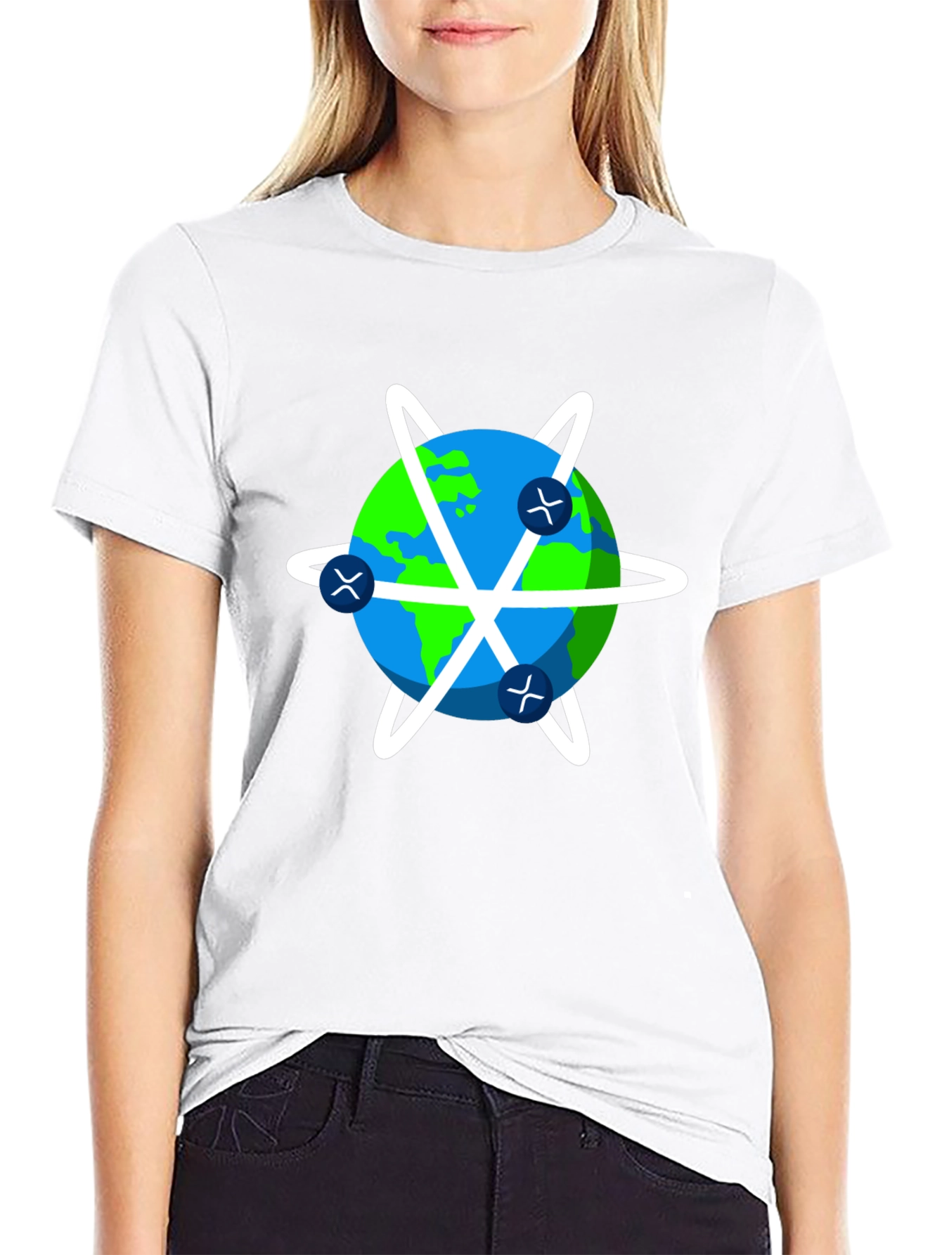 Global Network T-Shirt - Black Cotton Graphic Tee