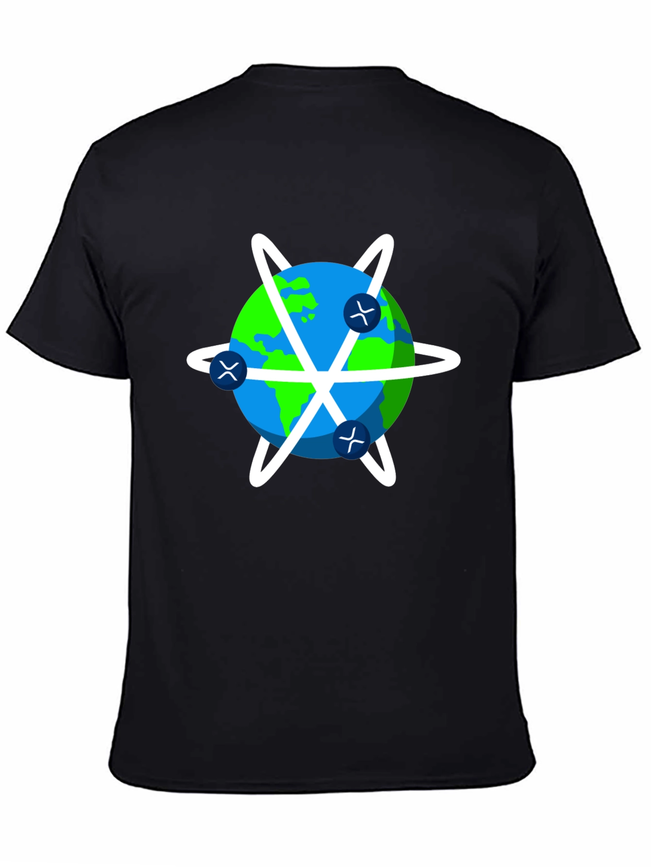 Global Network T-Shirt - Black Cotton Graphic Tee