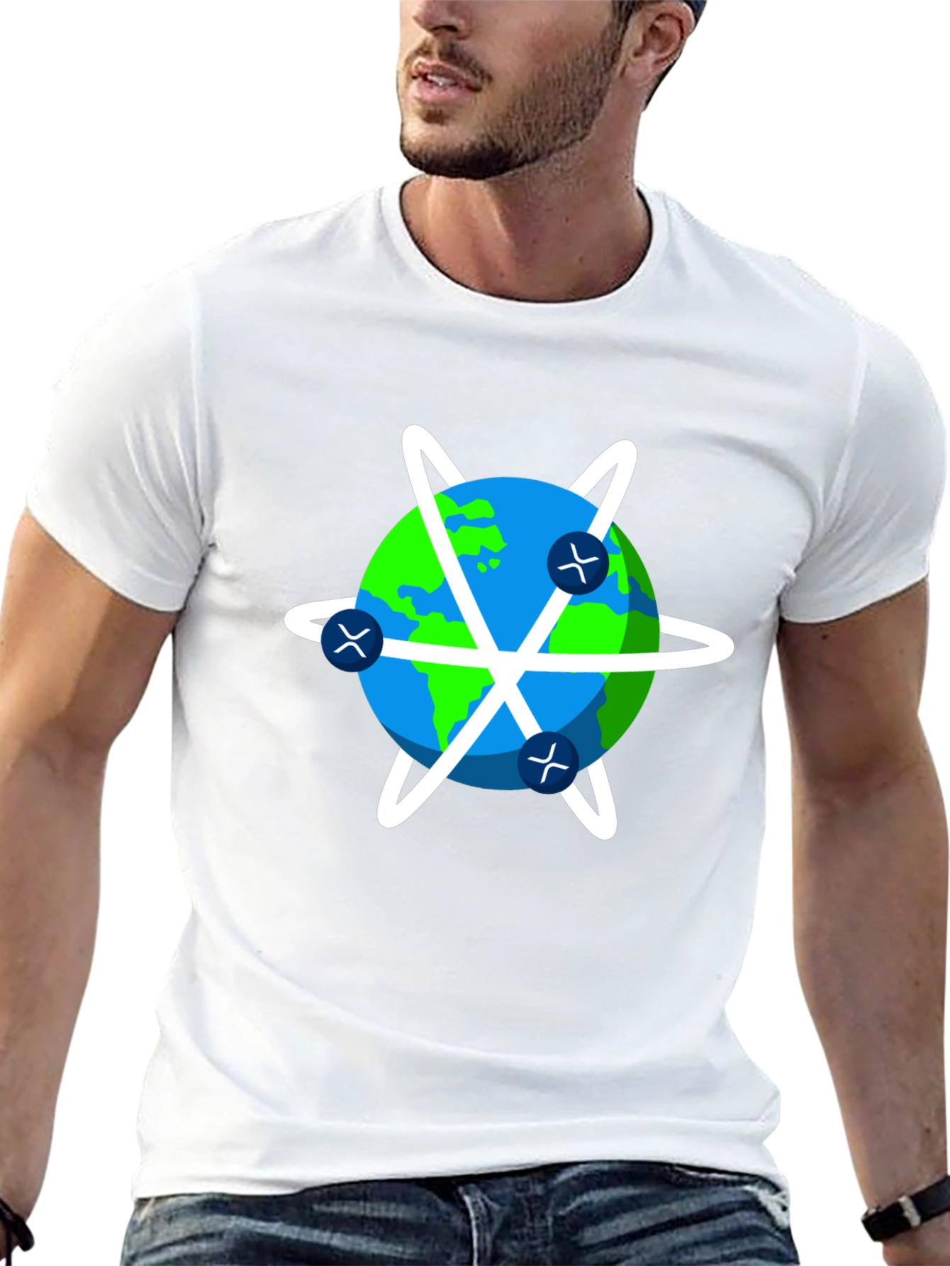 Global Network T-Shirt - Black Cotton Graphic Tee