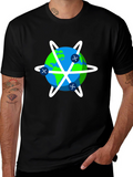 Global Network T-Shirt - Black Cotton Graphic Tee