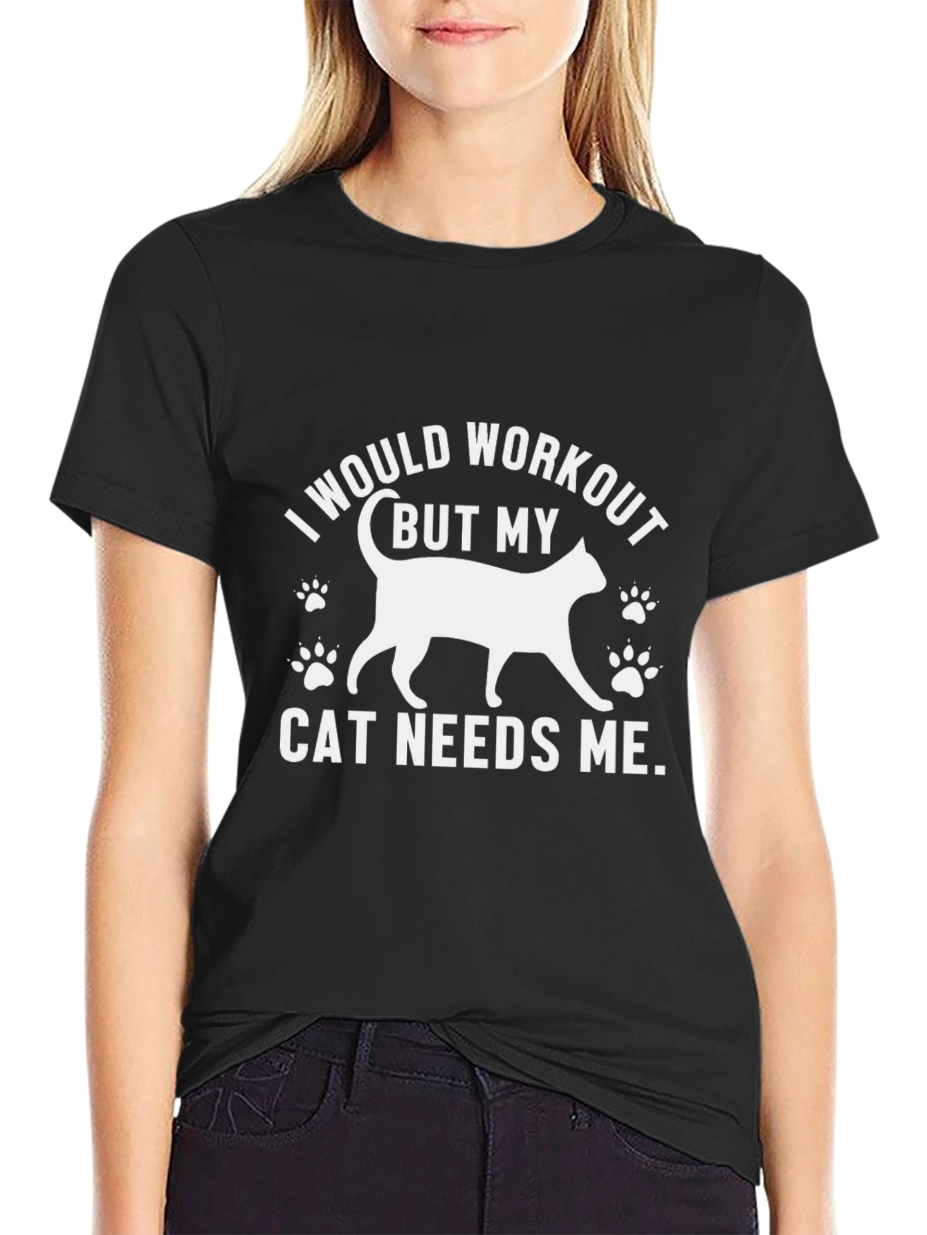 Funny Cat Lover Workout Excuse T-Shirt