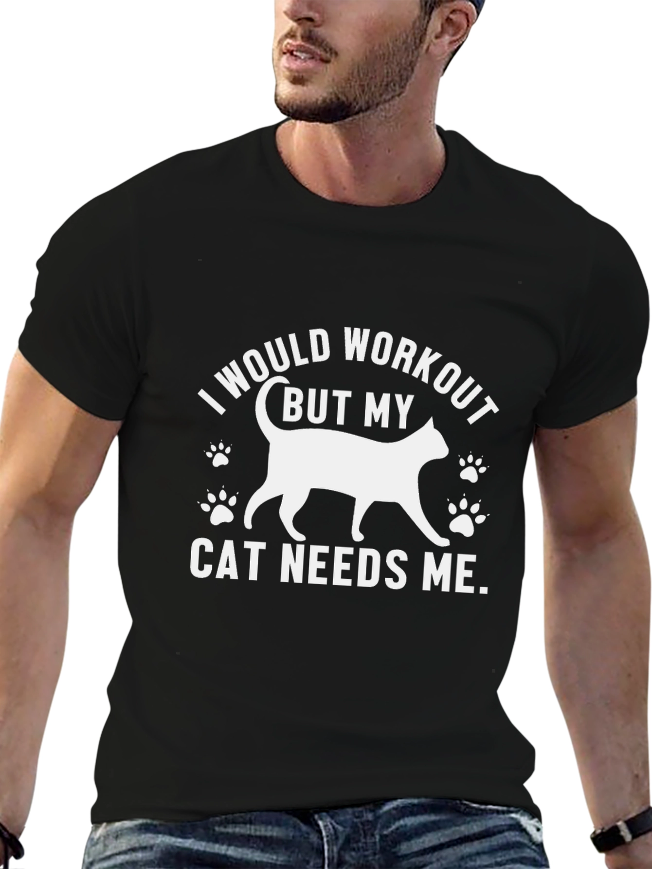 Funny Cat Lover Workout Excuse T-Shirt