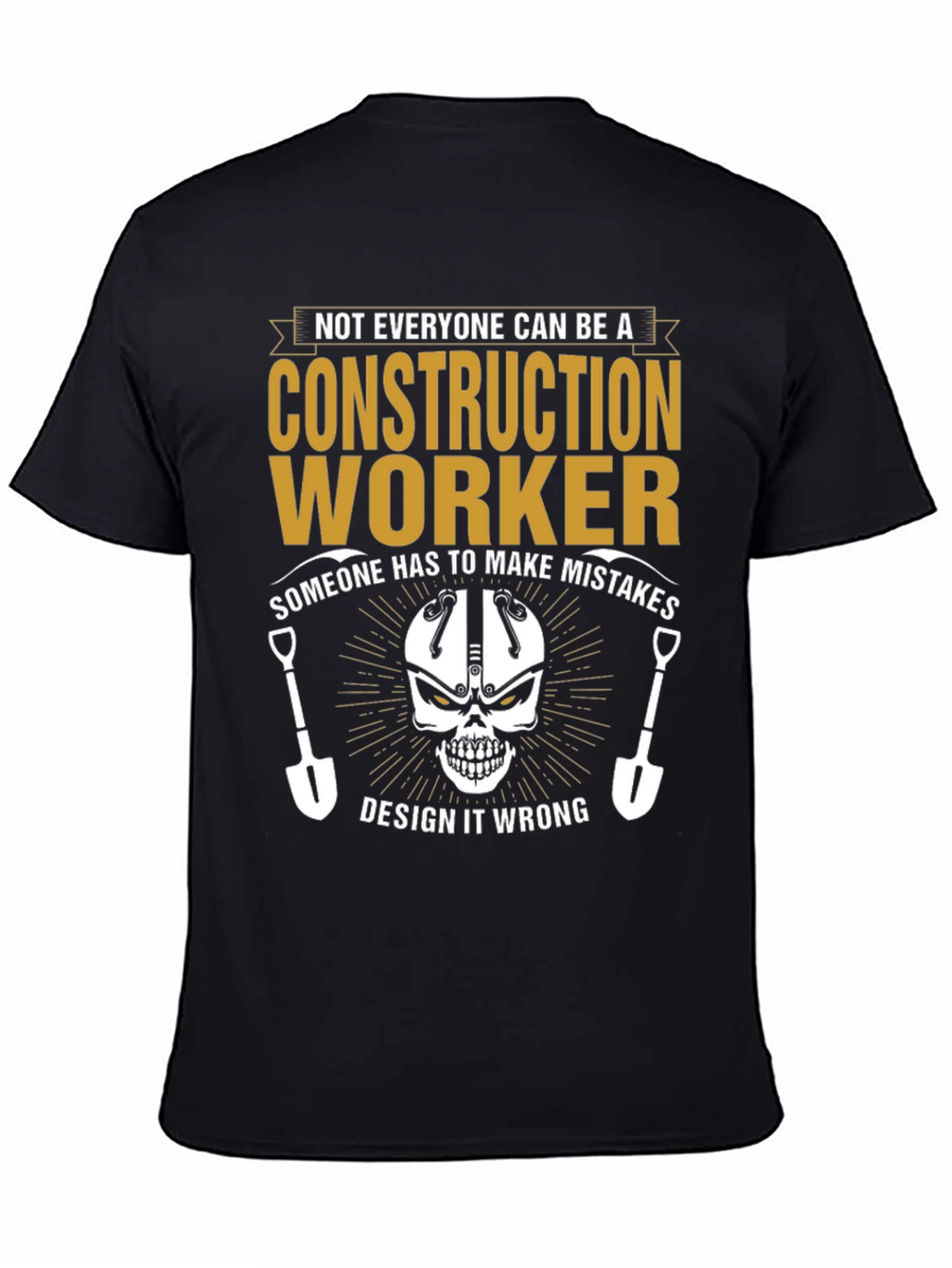 Construction Worker Graphic Tee - Make Mistakes Design