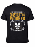Construction Worker Graphic Tee - Make Mistakes Design