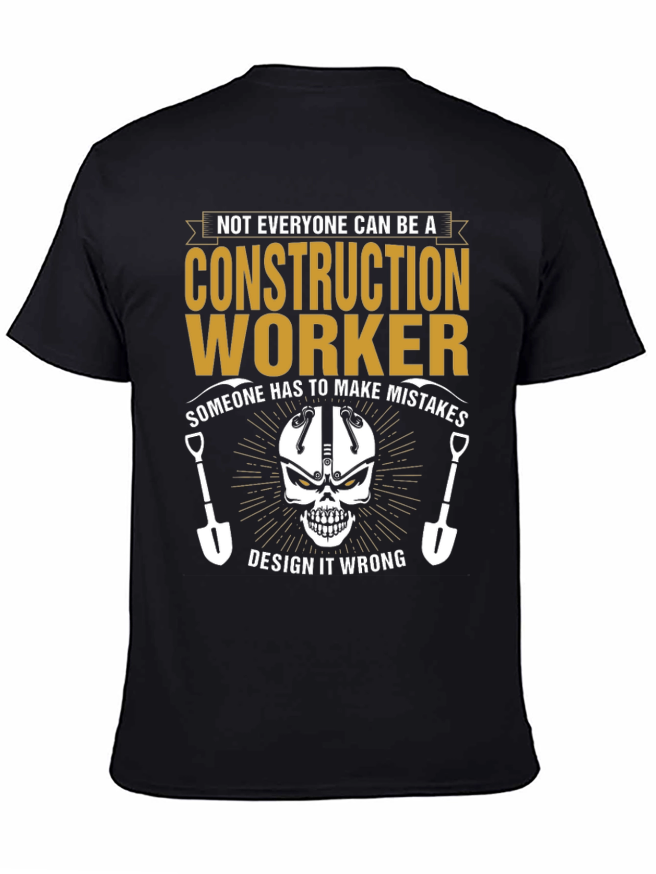Construction Worker Graphic Tee - Make Mistakes Design