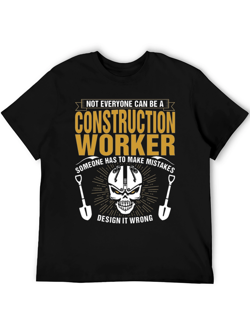 Construction Worker Graphic Tee - Make Mistakes Design