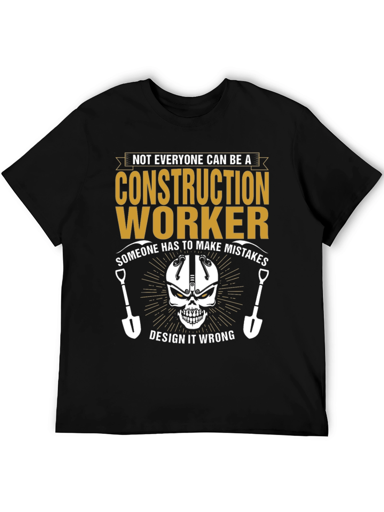 Construction Worker Graphic Tee - Make Mistakes Design