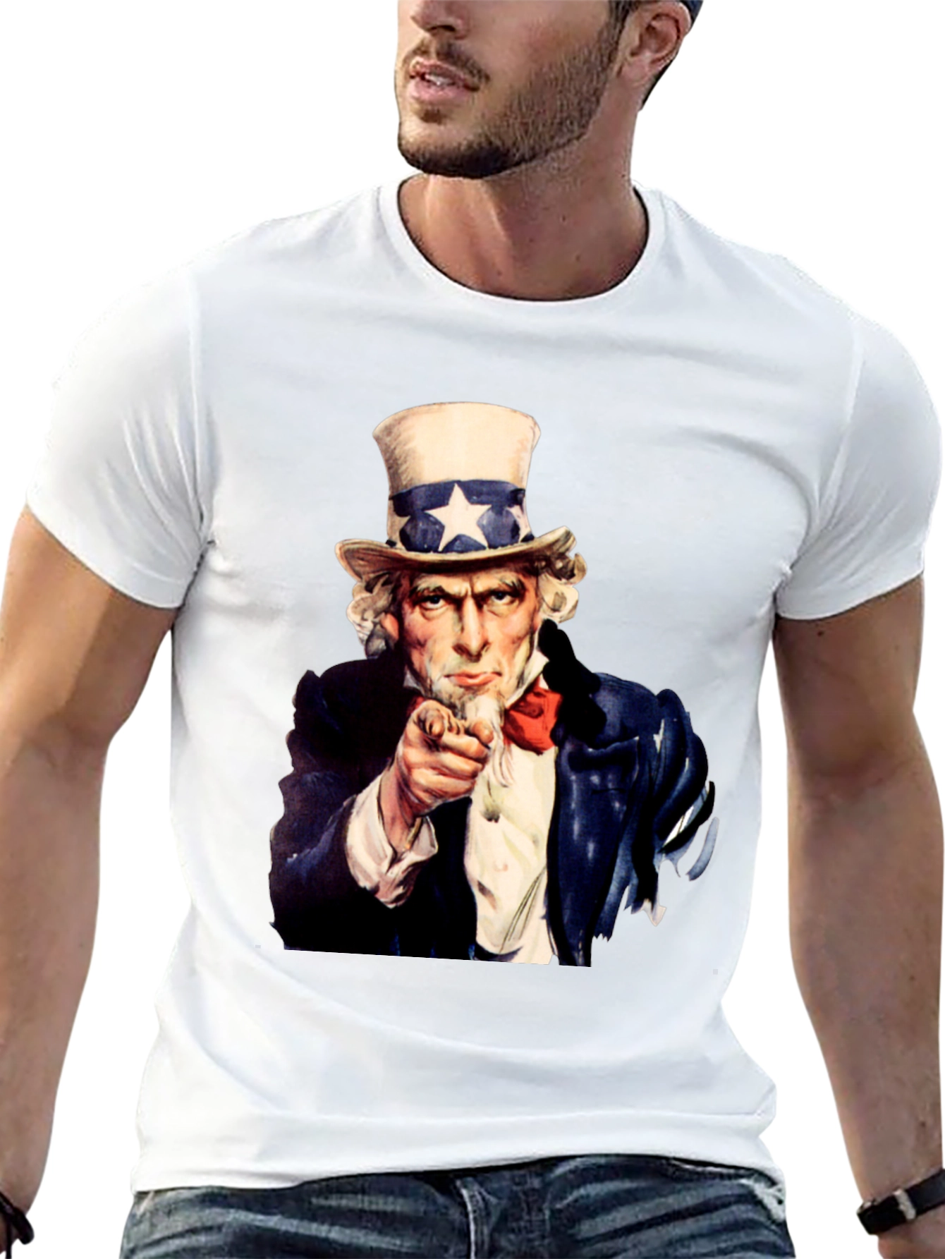 Uncle Sam I Want You Black T-Shirt