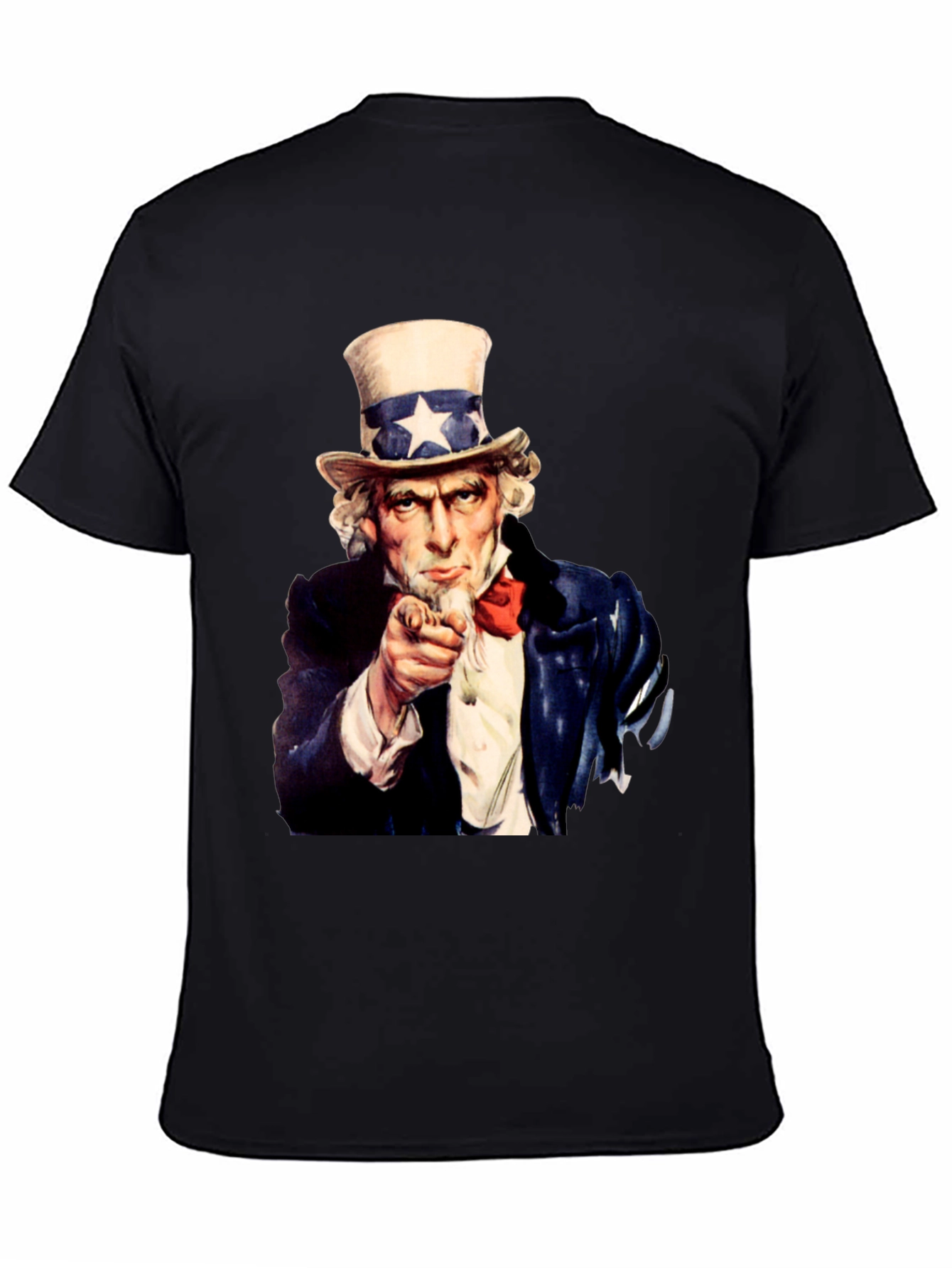 Uncle Sam I Want You Black T-Shirt
